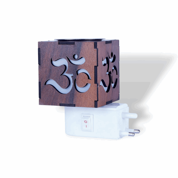 Kapoor Dani - Electrical Camphor Diffuser Glass - Equipped with a Convenient On/Off Switch - Effortless Switching Between Burner and Lamp Modes
