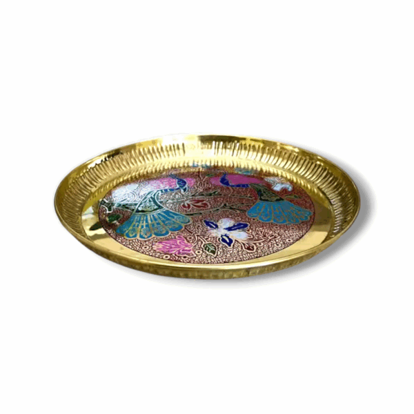 Brass Pooja Plate - Brass Plate For Puja and Home Decor - Image 3