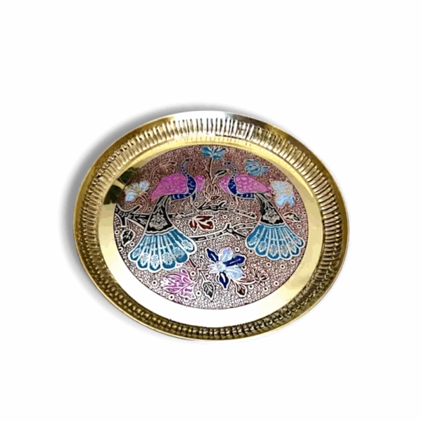 Brass Pooja Plate - Brass Plate For Puja and Home Decor - Image 2