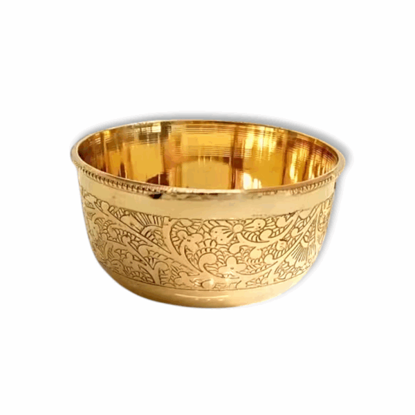 Brass Bowl for Dining - Handcrafted Brass Bowl- Gold Finish Bowl - Image 2
