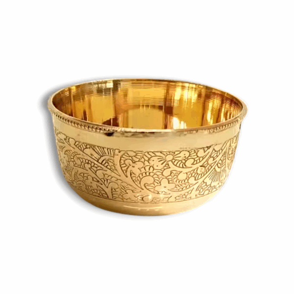 Brass Bowl for Dining - Handcrafted Brass Bowl- Gold Finish Bowl