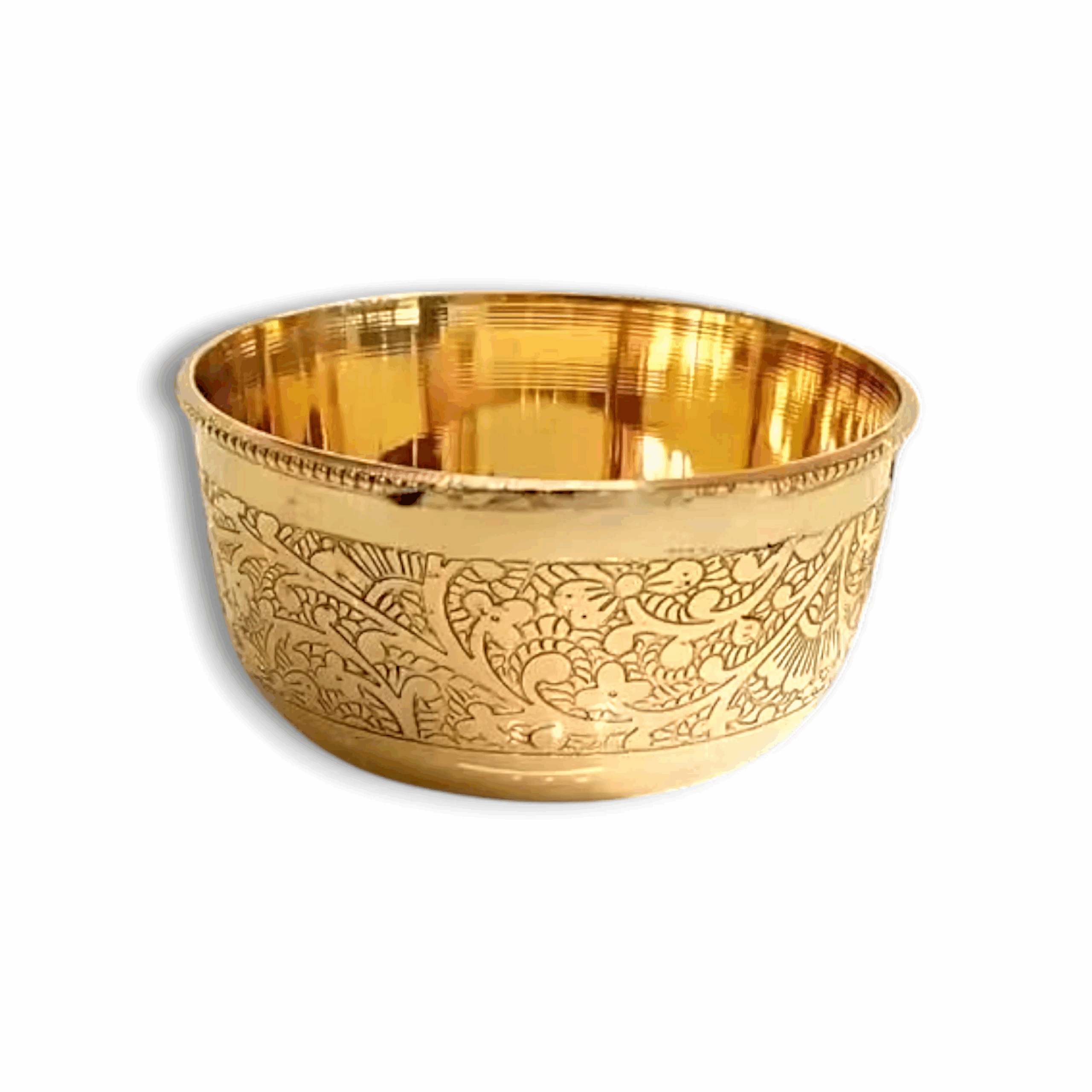 Brass Bowl for Dining - Handcrafted Brass Bowl- Gold Finish Bowl