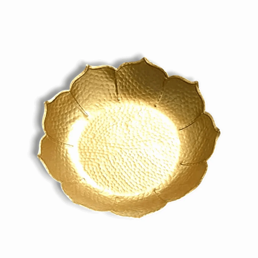 Beautiful Handcrafted Lotus Bowl - Decorative Bowl for Home , Office And Table Decor - Bowl for Diwali, Floating Flowers and Tea Light Candles