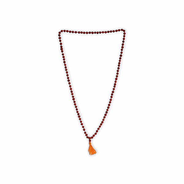 5 Mukhi (4 mm) Rudraksha Mala 180 Beads -Small Beads Rudraksha Mala - Brown Colour Rudraksha Mala - Wearing and Japa Mala - for Men & Women