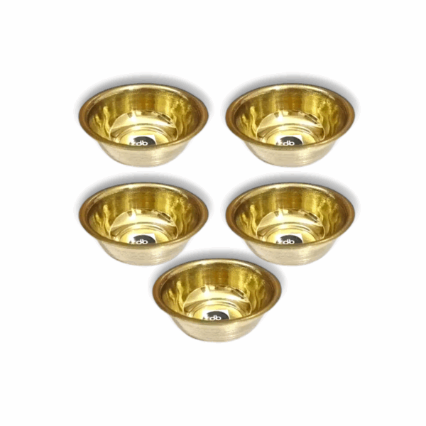 Brass Bowl - Bowl Set For Prasad - Set Of 5 Bowl For Puja And Home Decor.