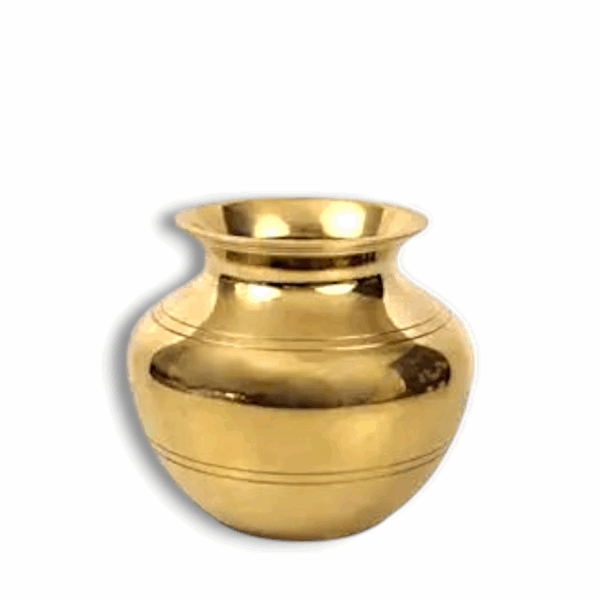 Traditional Hancrafted Brass Lota - Kalash For Theertha Sombu , Karwachauth , Mandir , Temple,Marriage Kamandal , Gangajal - Image 3