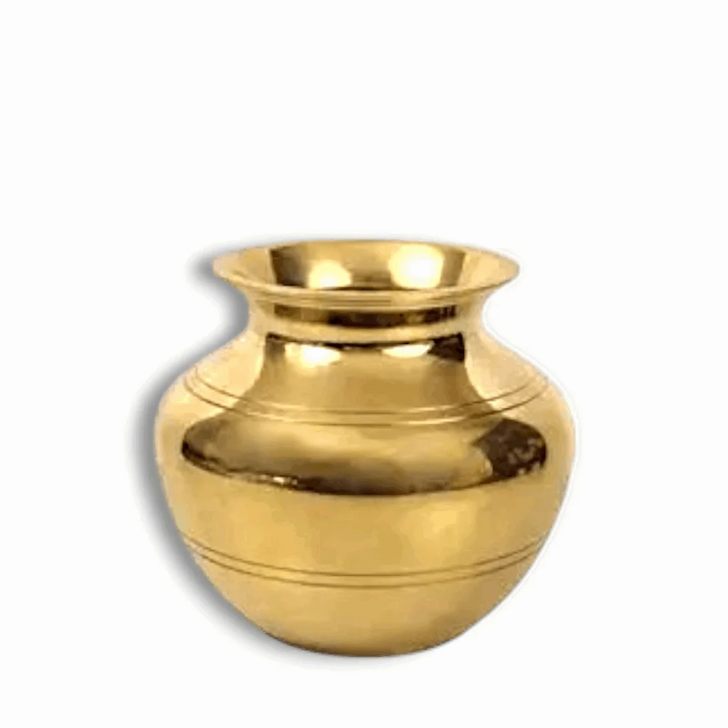 Traditional Hancrafted Brass Lota - Kalash For Theertha Sombu , Karwachauth , Mandir , Temple,Marriage Kamandal , Gangajal - Image 3