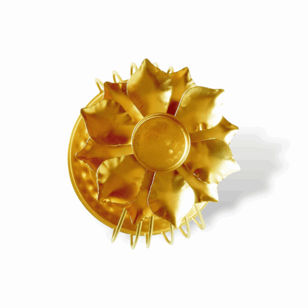 Urli Bowl For Floating Flowers And Tea-Light Candles - Tea-Light Candles Home, Office And Table Decor - Perfect for Floating Flowers Pooja Kalash Lota Pot for Poojan Worship - Diwali, Festive, Wedding Decoration - Image 3