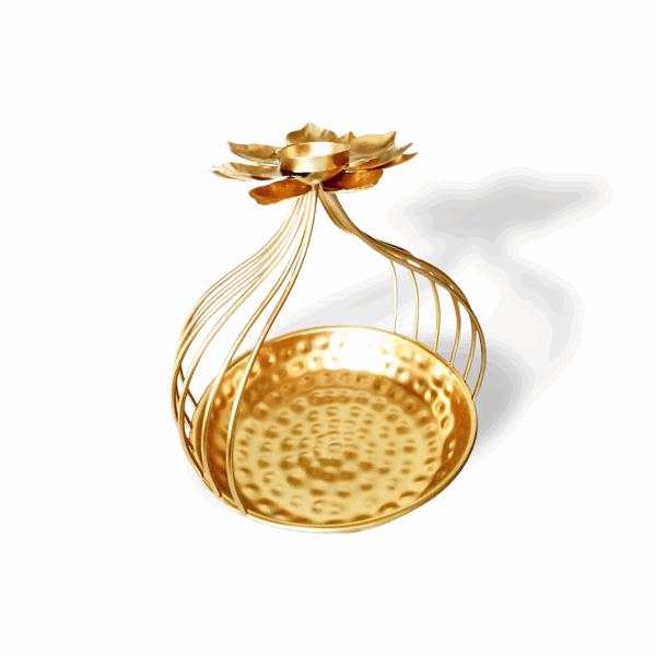 Urli Bowl For Floating Flowers And Tea-Light Candles - Tea-Light Candles Home, Office And Table Decor - Perfect for Floating Flowers Pooja Kalash Lota Pot for Poojan Worship - Diwali, Festive, Wedding Decoration - Image 2