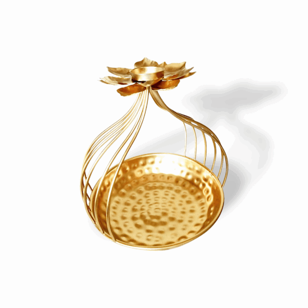 Urli Bowl For Floating Flowers And Tea-Light Candles - Tea-Light Candles Home, Office And Table Decor - Perfect for Floating Flowers Pooja Kalash Lota Pot for Poojan Worship - Diwali, Festive, Wedding Decoration - Image 2
