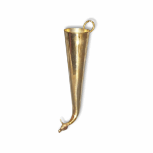 Pure Brass Shirangi for Shiv - Shiva Pooja Religious Item - Golden Finish Cow Face Antique Big Shirangi for Lord Shiva Worship, Jal-Abhishek