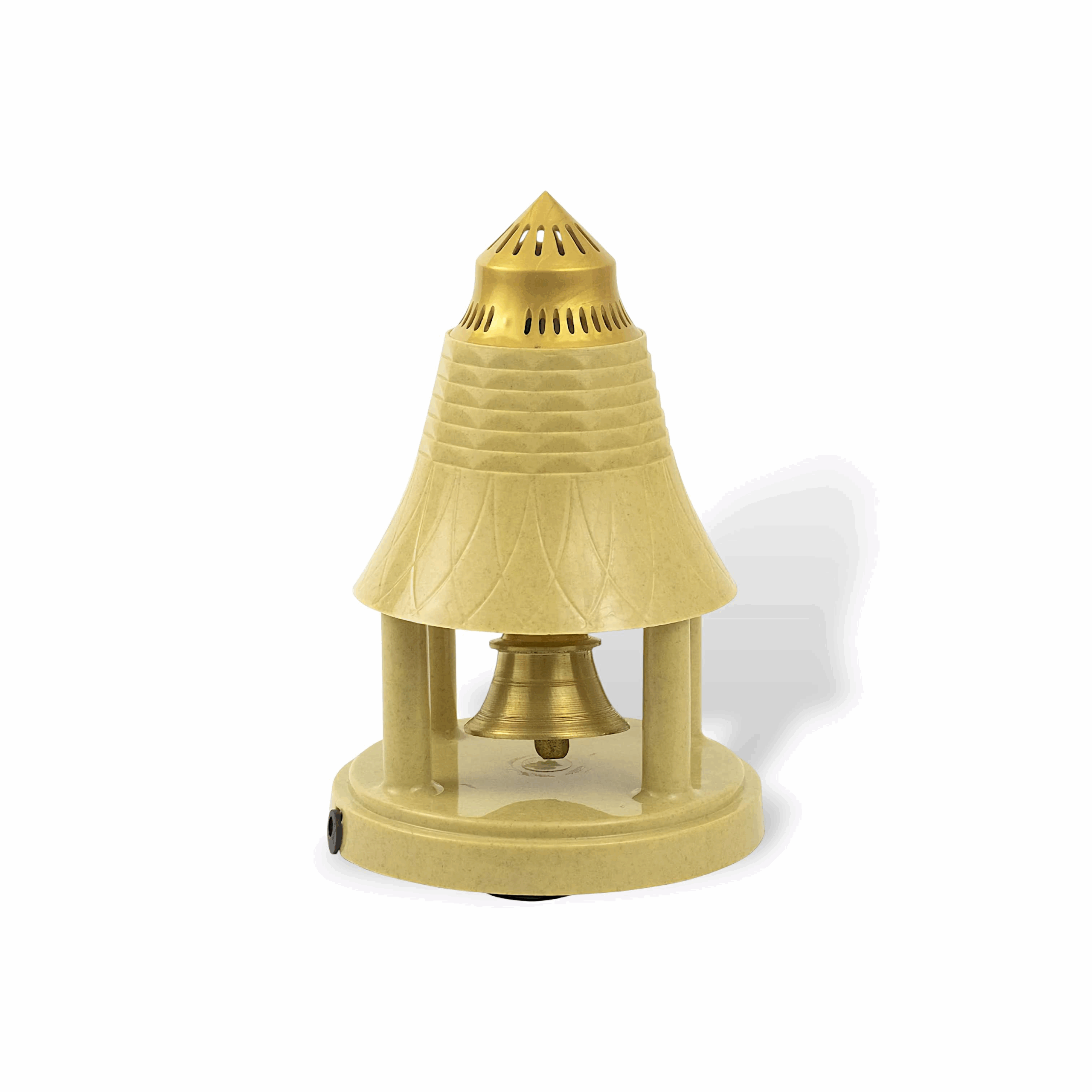 Brass Automatic Pooja Bell for Pooja - Electric Puja Ghanti-  Ghanta - Brass Pooja Bell - Continuous Rhythmic Sound