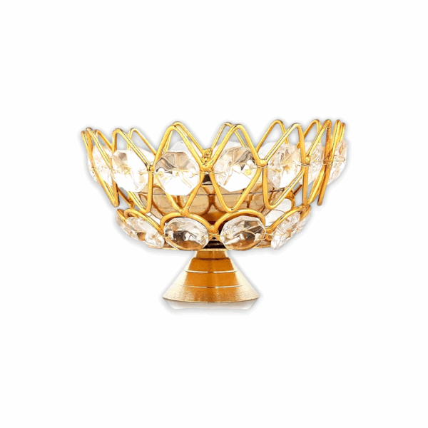 Round Shape Kamal Deep - Brass Oil  Diya Lamp For Diwali Puja, Home Decor, Temple, Aarti Pooja And Festive Celebrations. - Image 3