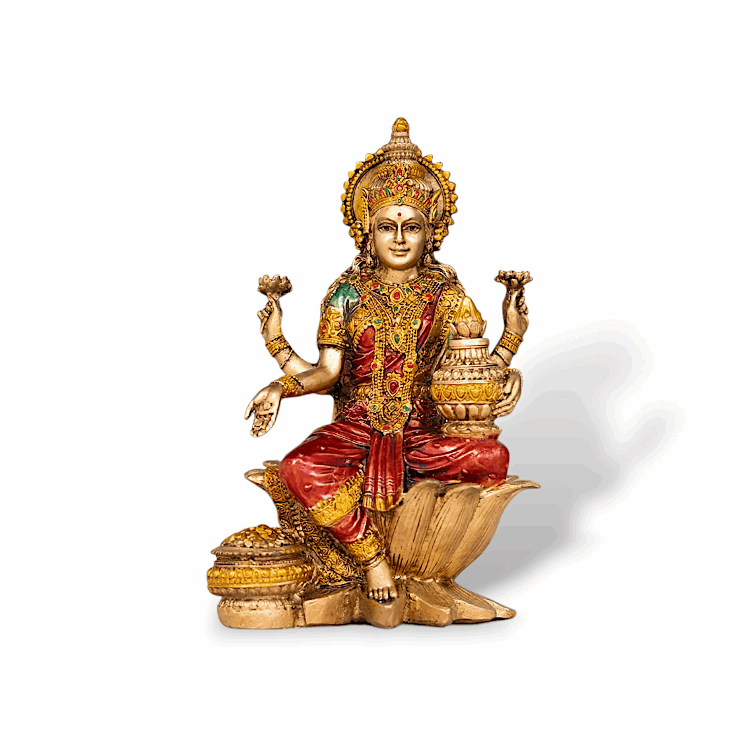 Lakshmi Idol for Pooja & Home Decor - Maa Laxmi Idol - Lakshmi Statue for Pooja, Home Decor, Office Desk, Showpeice