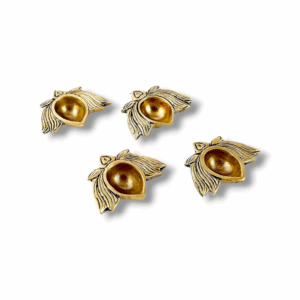 Pure Brass Kamal Diya - Lotus Brass Diyas Oil Lamp Pooja & Diwali Gifts - Set Of 4