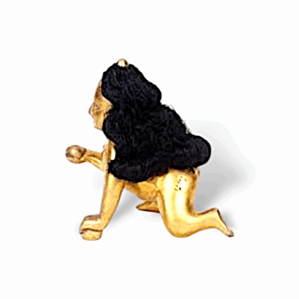 1 no. Laddu Gopal Ji Hair - Kanha Ji Hair - Shining Orignal Look Fancy Bal - Laddu Gopal Sringar, Bal Gopal, Krishna Idol Shiny Microfiber Hair - Image 2