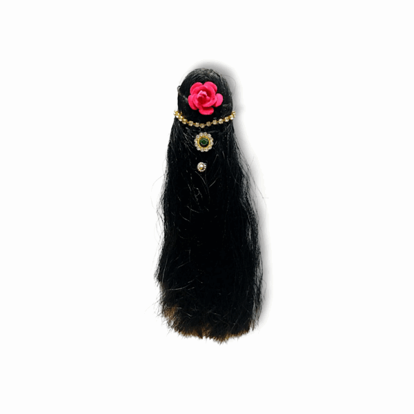 0-2 no. Radha Krishna Hair - Orignal Shinning Jugal Jodi Baal - Durga Maa, All Devi 5 Inch - Image 4