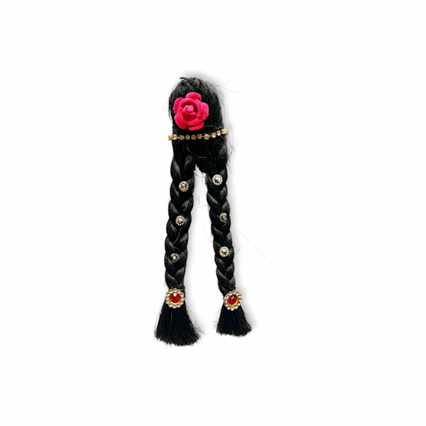 0-2 no. Radha Krishna Hair - Orignal Shinning Jugal Jodi Baal - Durga Maa, All Devi 5 Inch - Image 3