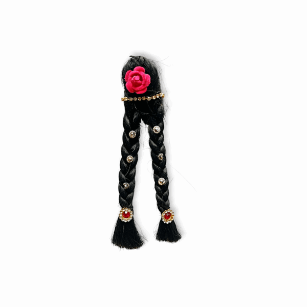 0-2 no. Radha Krishna Hair - Orignal Shinning Jugal Jodi Baal - Durga Maa, All Devi 5 Inch - Image 3