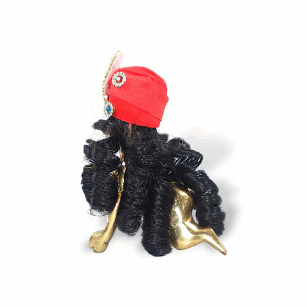 5 no. Laddu Gopal Curly Hair - Kanha Ji Hair - Laddu Gopal Wig - Microfiber kesh for Laddu Gopal - Long Hair, Kesh for Thakur JI Idol - Image 2