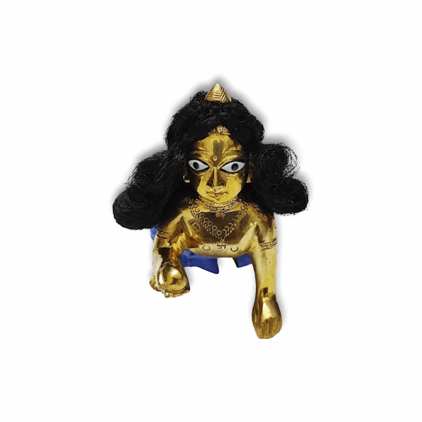 3 no. Laddu Gopal Ji Curly Hair - Kanha Ji Kesh, Hair Wig, Bal, Shining Curly Hair - Laddu Gopal Load Artificial Hair - Image 3
