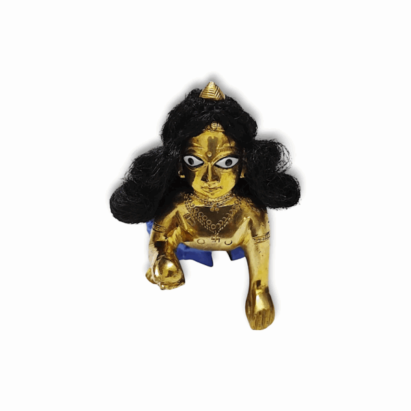 3 no. Laddu Gopal Ji Curly Hair - Kanha Ji Kesh, Hair Wig, Bal, Shining Curly Hair - Laddu Gopal Load Artificial Hair - Image 3