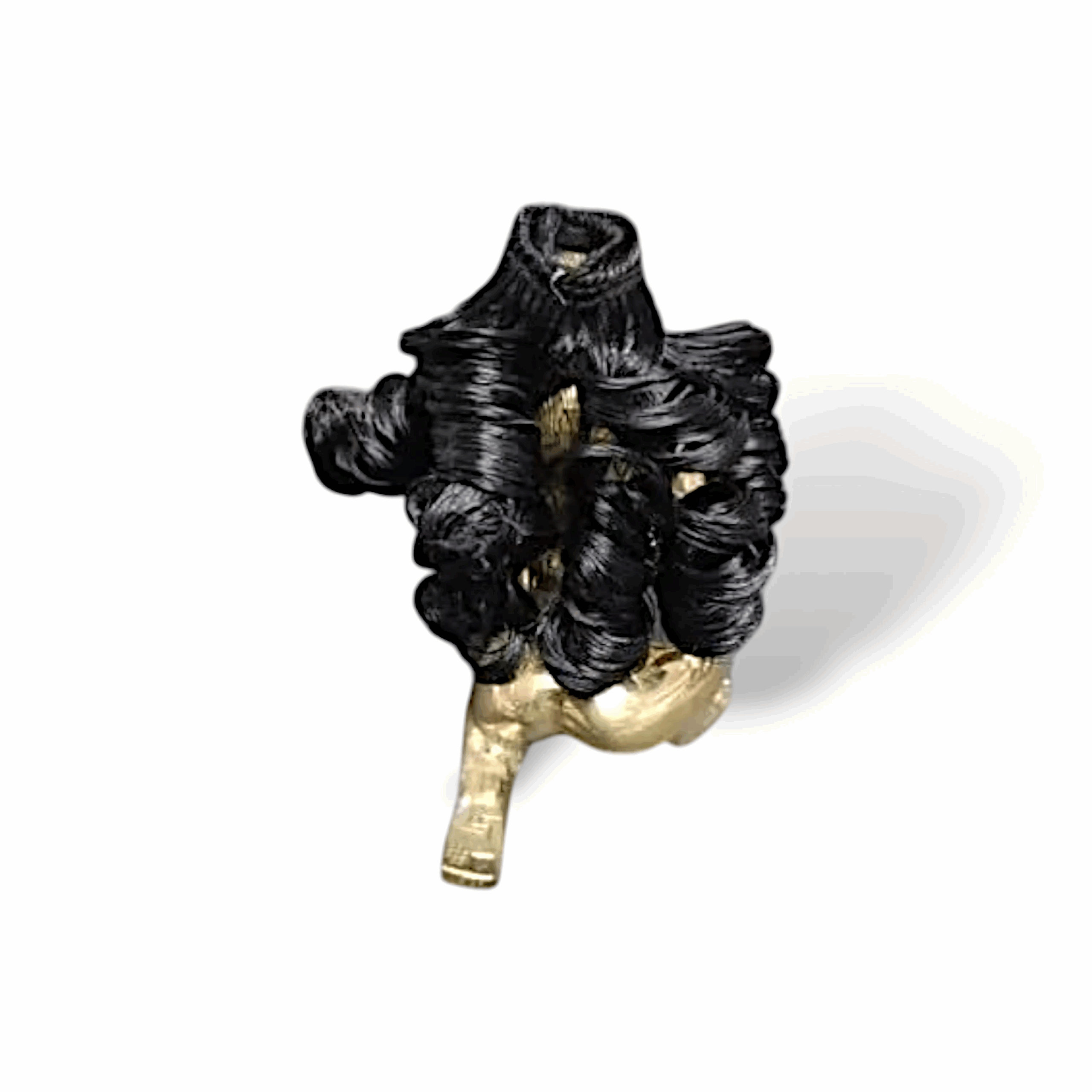 4 no. Laddu Gopal Ji Curly Hair - Kanha Ji Curly Hair - Hair for Laddu Gopal ji or Radhe ji - Krishna Bhagwan Sringer Item Curly Hair