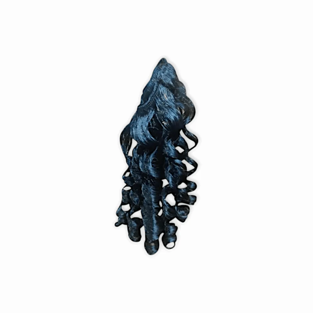 0-1 no. Laddu Gopal Ji Curly Hair - Curly Hair Sringer for Laddu Gopal - Radha Krishna Brass or Marble Idol According to Their Size - Image 2