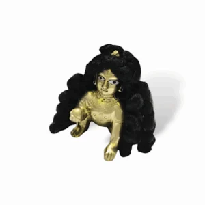 1 no. Laddu Gopal Ji Curly Hair - Curly Hair for Kanha Ji - Laddu Gopal - Kanha Ji - Thakur Ji - Curly Hair God Idol