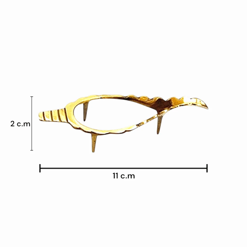Pure Brass Small Shankh Stand for Pooja - Shankh Brass Stand - 11 cm Stand for Small Pooja Sankha - Image 2