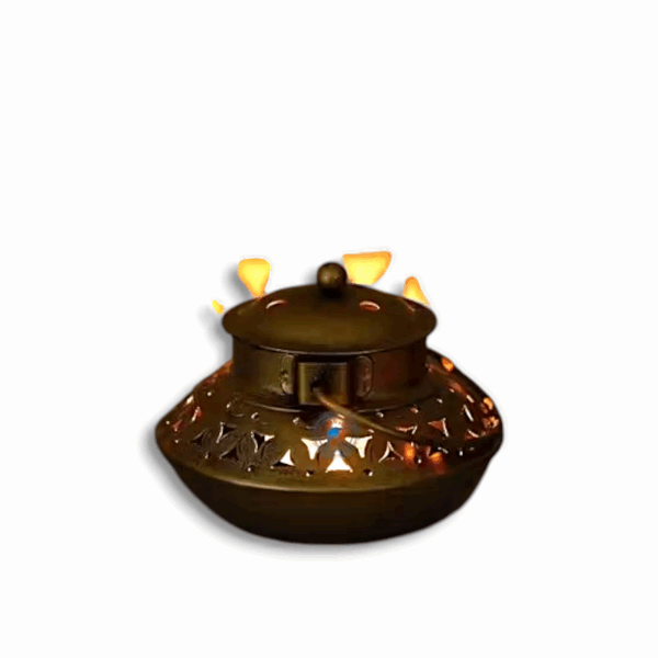 Burner Dhoop Pot - T-Light Candle Holder For Puja And Decorative - Classic Small Degchi Dhoop Dani - Image 2