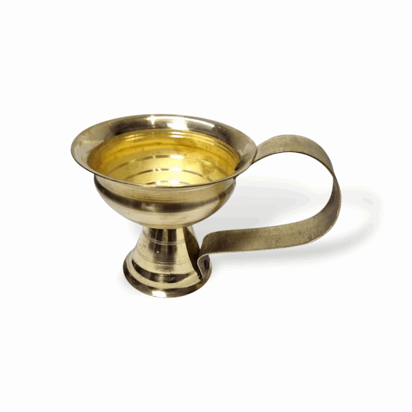 Pure Brass Dhoop Loban Dani - Dhuna Stand - Brass Dhunachi for Puja - Pure Brass Dhunachi - Dhunia - Image 4