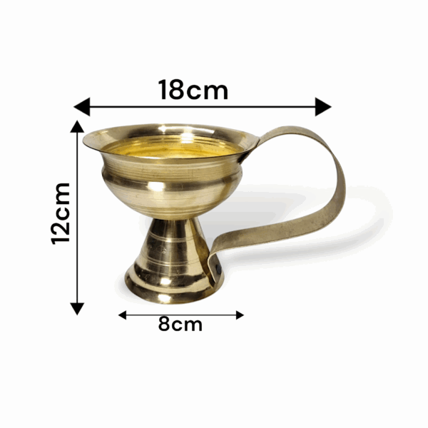 Pure Brass Dhoop Loban Dani - Dhuna Stand - Brass Dhunachi for Puja - Pure Brass Dhunachi - Dhunia - Image 2