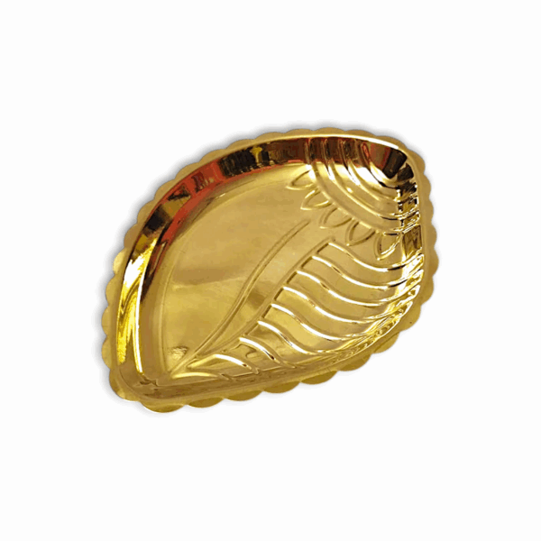 Shankh Shape Engraved Plate - Aarti Plate for Pooja/Bhog/Diwali - Brass thali For Home Decoration And Worship - Image 3