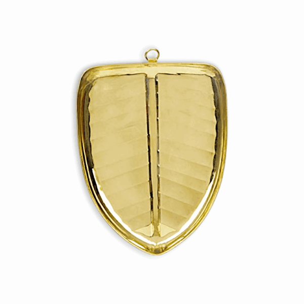 Handcrafted Brass Banana Leaf Thali - Traditional Brass Banana Leaf Thali - Golden Colour Banana Leaf Thali - Image 3