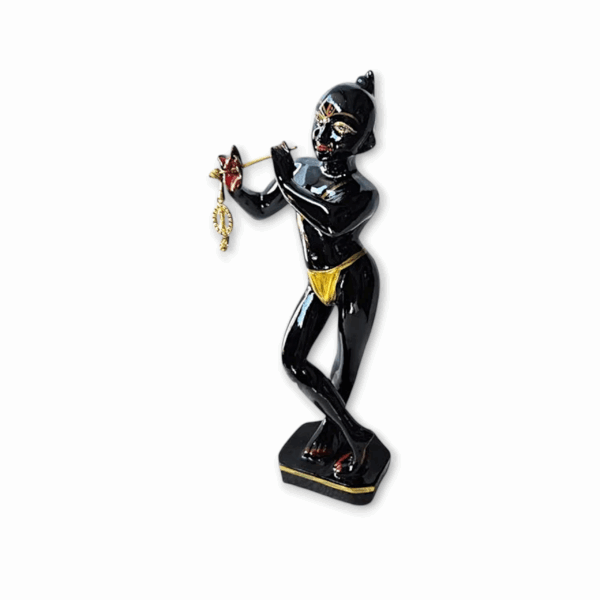 Polyresin Black Bihari Lal - Marble Dust Black Krishna Idol For Home Pooja Room, Gifted - 10 Inches kanha ji Murti - Image 2