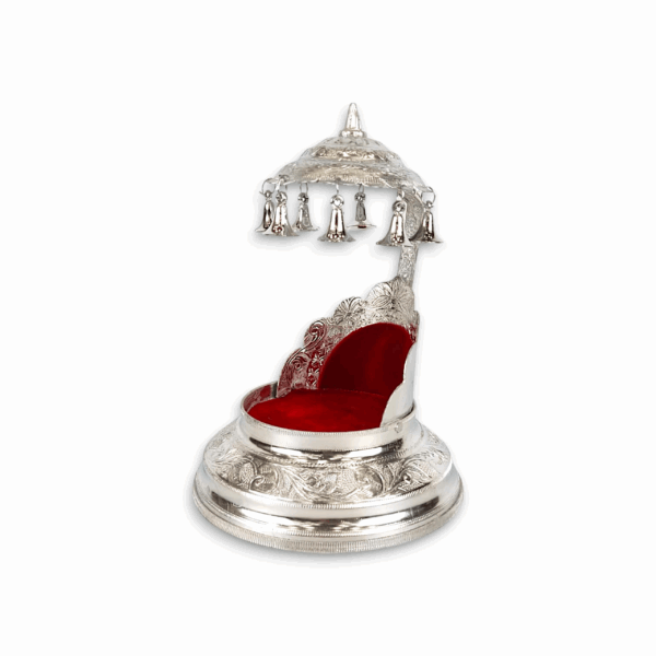 Laddu Gopal Singhasan - Small Size Laddu Gopal Aasan - Made Of Aluminium Gopal Ji Ka Bed 18 c.m - Gopal singhasan - Image 3