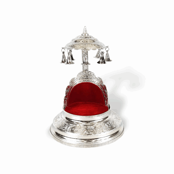 Laddu Gopal Singhasan - Small Size Laddu Gopal Aasan - Made Of Aluminium Gopal Ji Ka Bed 18 c.m - Gopal singhasan