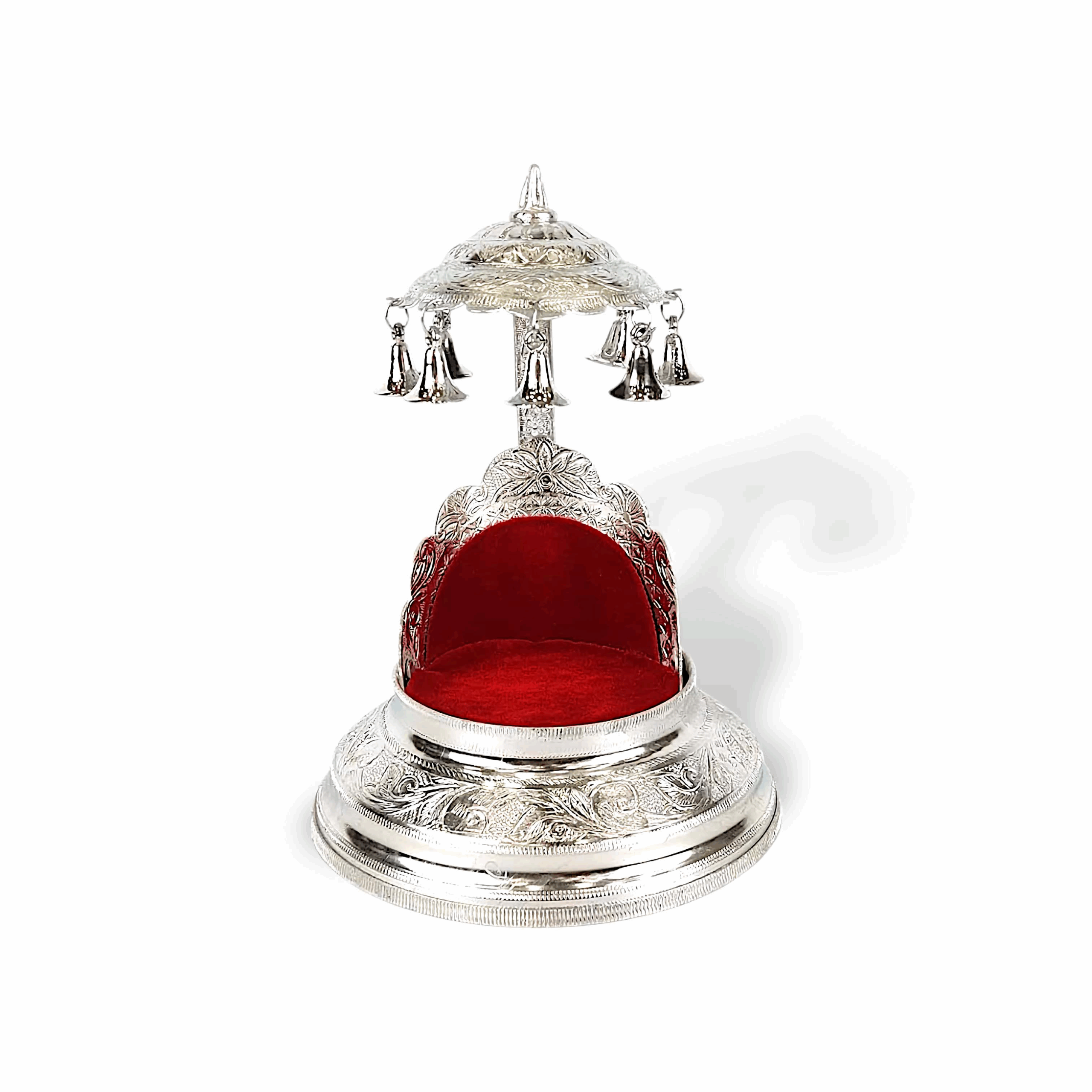Laddu Gopal Singhasan - Small Size Laddu Gopal Aasan - Made Of Aluminium Gopal Ji Ka Bed 18 c.m - Gopal singhasan