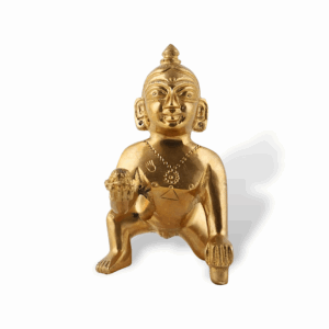 Pure Brass 5 no. Laddu Gopal Idol - Brass Laddu Gopal Ji Statue - Krishna Murti for Pooja, Home Decor, Office, Gifted
