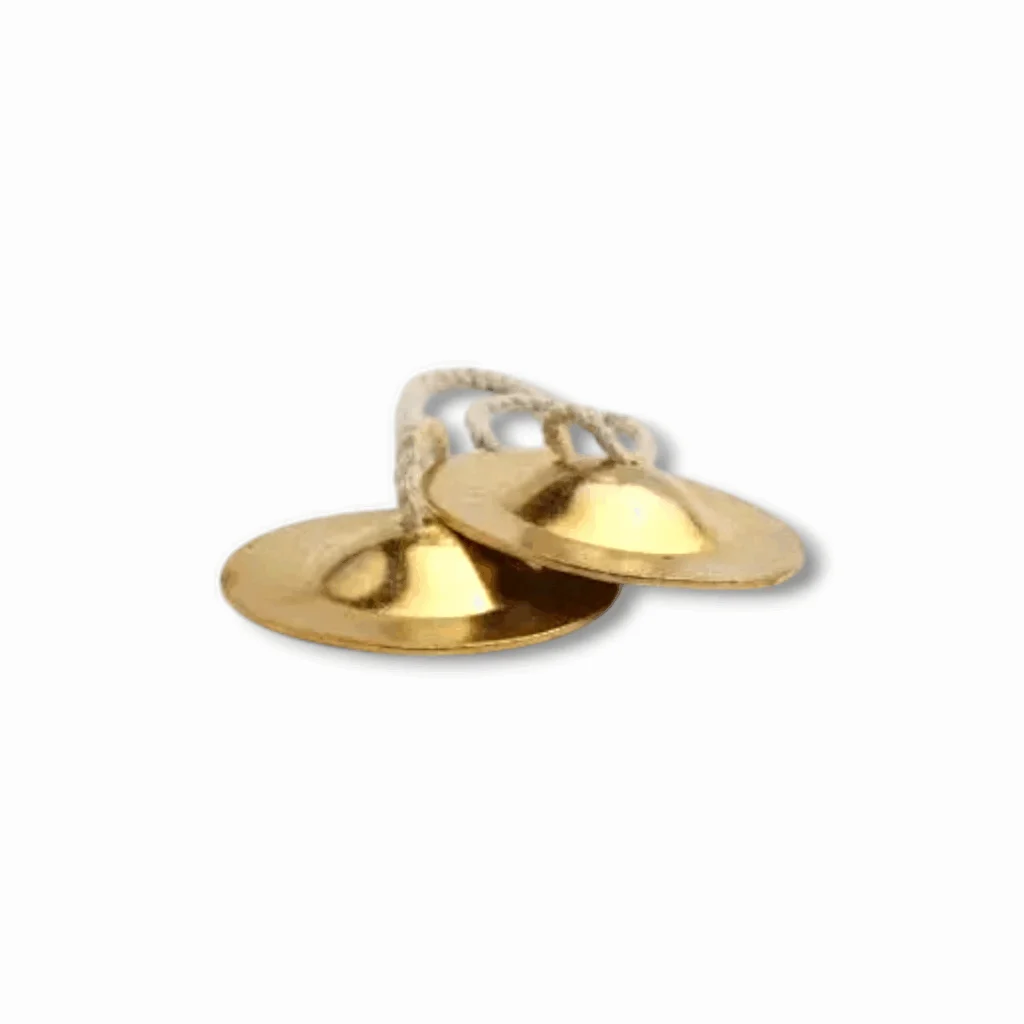 Brass Manjira For Puja - Traditional Hand Symbal For Prayer And Rituals - KartaL For Aarti Of Indian Gods - Image 3