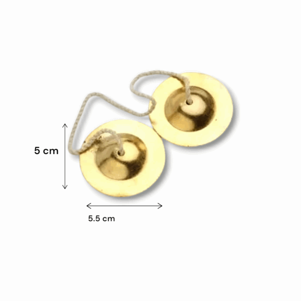 Brass Manjira For Puja - Traditional Hand Cymbal For Prayer And Rituals - KartaL For Aarti Of Indian Gods - Image 2