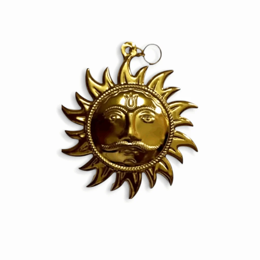 Wall Hanging Sun Idol- Shri Surya Narayan Idol For Protect Home Form All Kind of Negative Energy -Metal Sun Statue