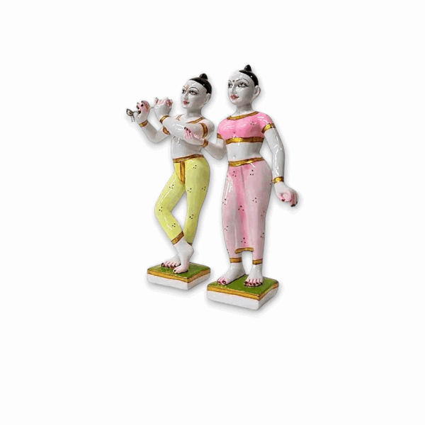 Radha Krishna Jugal Murti -  Radhe Shyam Idol for Home Pooja - Beautiful Radhe Krishan Statue For Gifted Piece Janmashtami And Decoration - Image 2