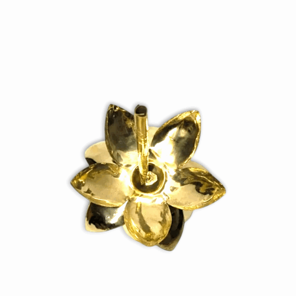 Beautifully Handcrafted Brass Kamal Flower -  Kamal for Pooja And Mandir Decor -  Hindu Pooja Accessories, - Image 2