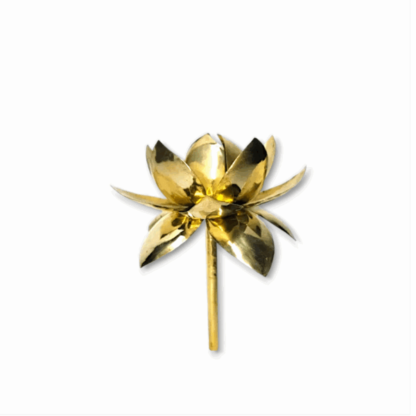 Beautifully Handcrafted Brass Kamal Flower -  Kamal for Pooja And Mandir Decor -  Hindu Pooja Accessories,