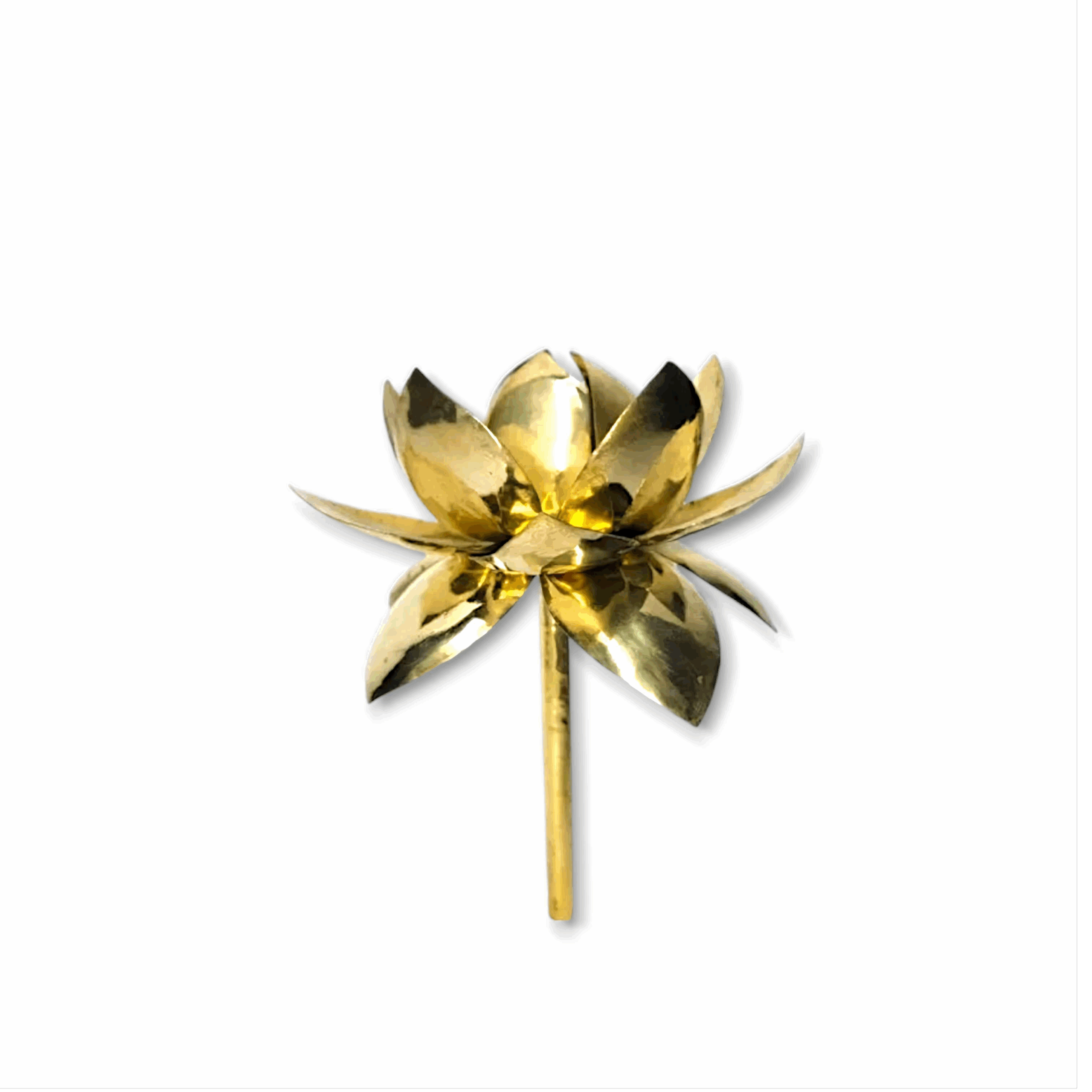 Beautifully Handcrafted Brass Kamal Flower -  Kamal for Pooja And Mandir Decor -  Hindu Pooja Accessories,