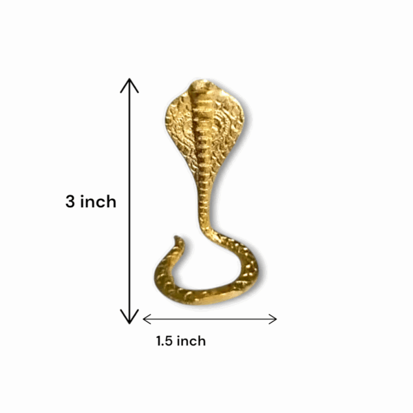 Original Brass Snake For Home Pooja -  Brass Nag For Mahadev - Pital Snake For Puja Mandir And Decoration - Image 2