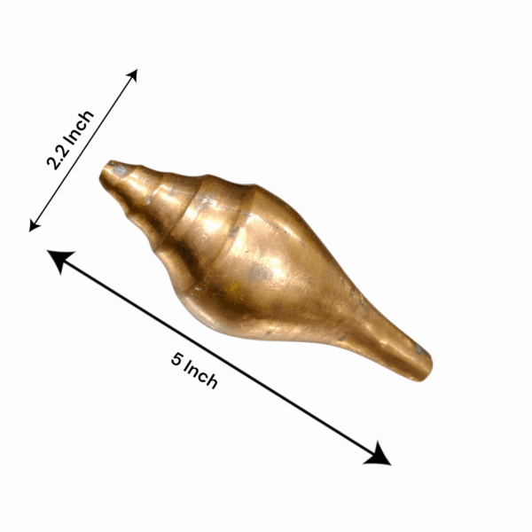 Brass Shankh - Attractive Brass Conch For Temple,Home - Brass Shankh For Pooja Temple Gifting Decor Home Decorative - Image 3