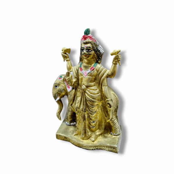 Pure Brass Biswakarma Murti - Lord Biswakama Idol - For pooja - Traditional Religious Home Decor, Office Decor, Table Showpiece - Image 2